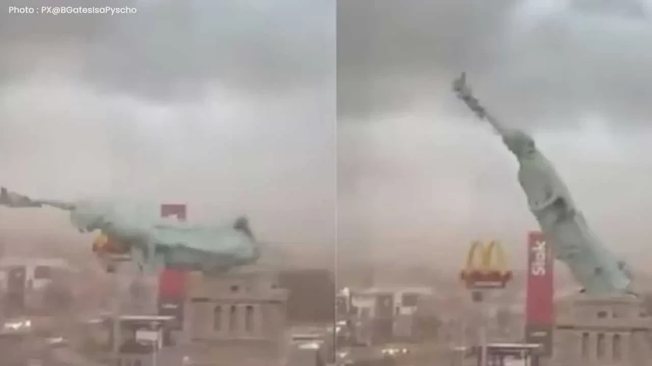 Massive Statue of Liberty Replica Falls in Brazil Due to High Winds