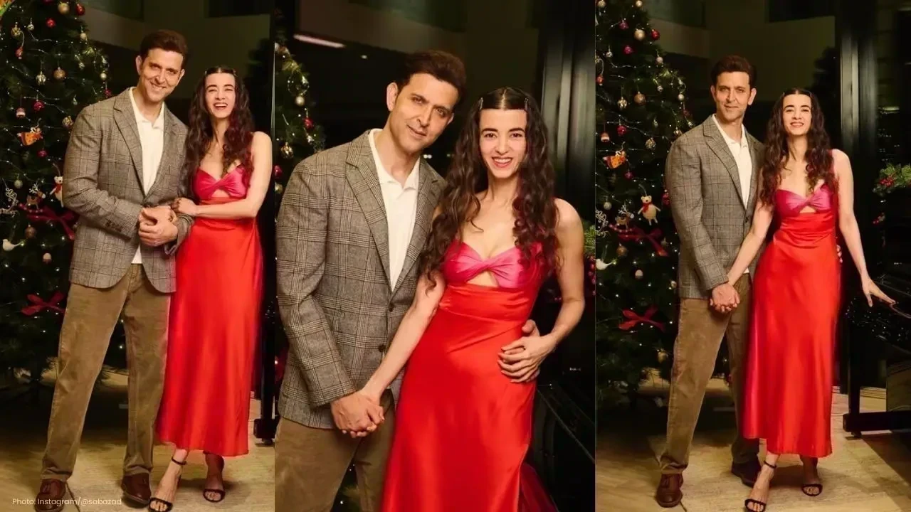 Hrithik Roshan and Saba Azad Embrace Christmas Cheer at Family Gathering