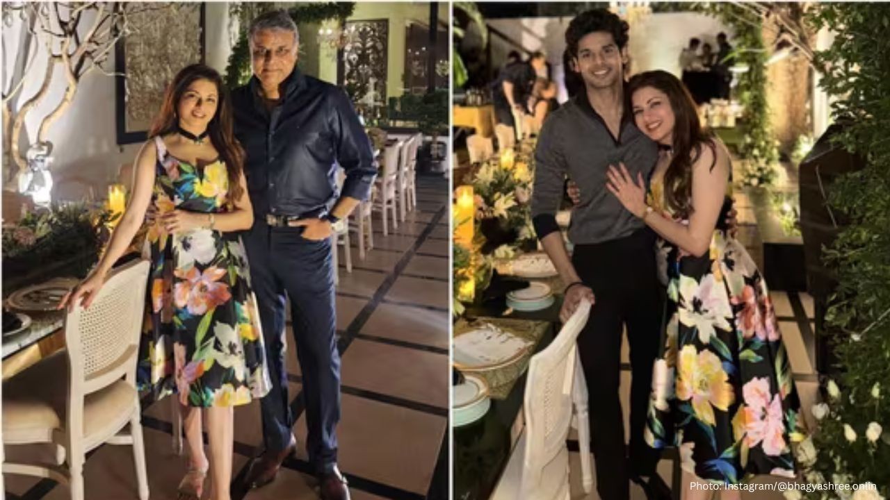 Bhagyashree Welcomes 2026 in a Chic Floral Dress with Family
