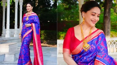 At 58, Madhuri Dixit Showcases Timeless Saree Elegance