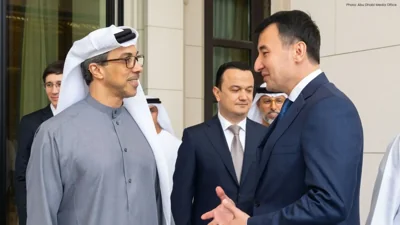 Sheikh Mansour Meets Uzbekistan Deputy PM in Abu Dhabi